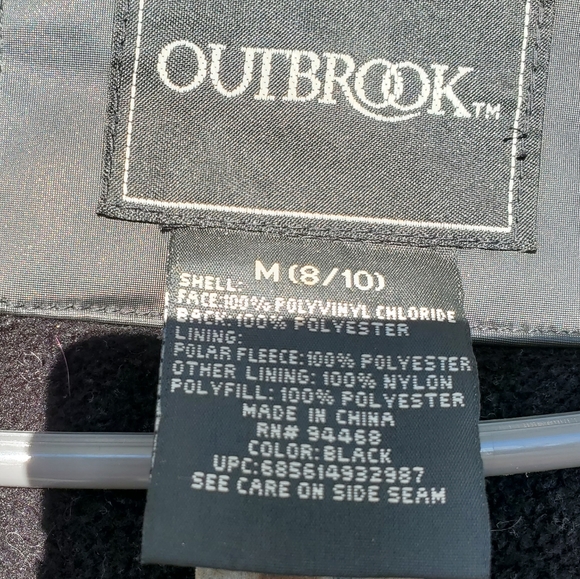 Outbrook Winter/Raincoat Hoodie jacket. Black, medium. Ladies - Picture 3 of 4